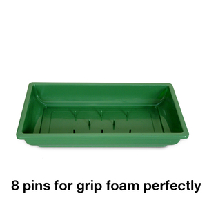 Plateau de plantation rectangulaire vert en PP avec 8 broches pour une fixation sécurisée du mousse, idéal pour l'arrangement floral, durable, léger, intérieur/extérieur - Product Image 4