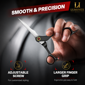 NYBL-55 5.5inch Straight <b>Left</b>-<b>handed</b> <b>Scissors</b> JAPAN 440C Sharp 58-59HRC Hardness Stainless Steel Handle Barber Shears Hair 28 - Product Image 3