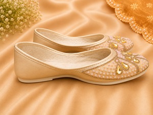 QTC Jutti Étnico para Mujer con Adornos de Perlas y Piedras, Diseño Cerrado, Tendencia de Moda para Exteriores con Suela Antideslizante - Product Image 3