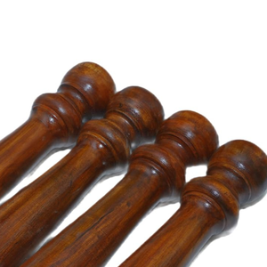 Patas de Madera Tallada Smart Art, Adecuadas para Escritorio de Oficina, Mesa Charpai, Estación de Trabajo, Madera de Pino, Acabado Marrón, Piezas de Muebles - Product Image 5