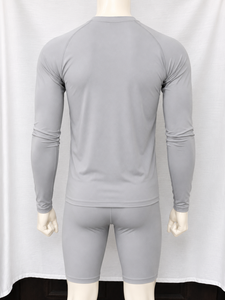 Camiseta de Compresión AFI Personalizada Unisex de Manga Larga para BJJ, Gris, Poliéster, Secado Rápido, con Logotipo Frontal Sublimado, 120g - Product Image 2