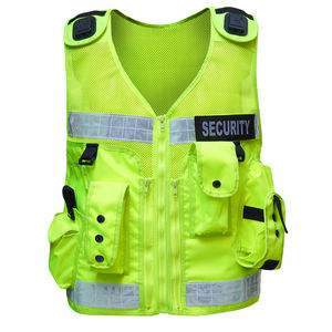 Chaleco de Trabajo Reflectante de Alta Visibilidad para Hombres y Mujeres, Chaleco de Construcción de Alta Visibilidad, Uniforme de Guardia, 100% Poliéster Malla - Product Image 4