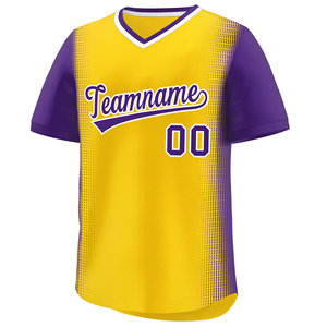 Maillot de baseball léger à manches courtes, service OEM ODM, différents designs et tailles, maillot de baseball pour hommes, imprimé numériquement - Product Image 3