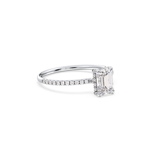Anillo de Compromiso REYES con Moissanita Certificada GRA, Plata de Ley 925, Chapado en Oro de 14K, Joyería Fina para Mujer - Product Image 3