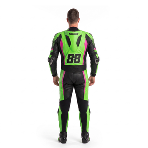 Combinaison de course moto professionnelle pré-coupée, aérodynamique, certifiée CE, avec logo avant, en cuir de kangourou, une pièce, pour piste, personnalisable OEM - Product Image 2