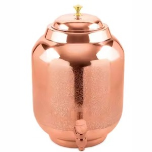 Luxury Copper Water <b>Dispenser</b> Water Storage Vessel with Tap Perfect for Home Kitchen Restaurant and Catering Setup - Product Image 1
