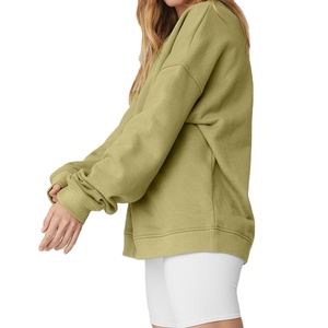 Sudadera de felpa francesa de peso pesado de lujo para mujer Otoño Invierno liso cuello redondo pulóver Sudadera con capucha logotipo frontal Tie Dye Hoodie - Product Image 4
