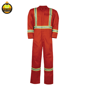 Summer Hi Vis Safety <b>Work</b> Coverall <b>Overalls</b> Uniforms Cotton High Visibility <b>Work</b> Reflective Roadway Custom <b>Work</b> Clothes - Product Image 2