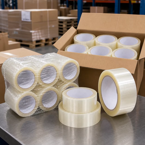 Cinta Adhesiva Acrílica Transparente BOPP, Resistente al Agua, de Alta Adhesión, para Sellado de Cajas de Exportación, Almacenamiento y Embalaje - Product Image 1