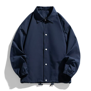 Vestes d'entraîneur pour hommes sur mesure, couleur blanche, avec fermeture à boutons, respirantes, coupe ample, surdimensionnées, pour l'hiver - Product Image 3