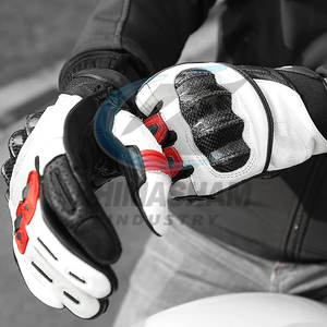 Gants de moto en cuir imperméables avec écran tactile et design à doigts complets, antidérapants, pour la course en extérieur - Product Image 4