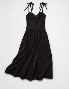 Robe maxi bohème noire pour femmes |   Robe nuisette en coton sans dos, sans manches, élégante, pour soirée, plage, vacances d'été - Product Image 5