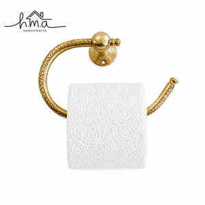 Porte-papier toilette en laiton finition noir mat, forme ondulée en zigzag, support mural simple pour rouleau de papier toilette, moderne - Product Image 2