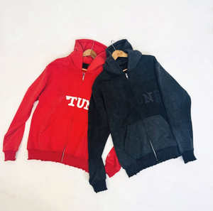 Sudadera con capucha y cremallera para hombre, oversize, de forro polar, manga regular, informal, 100% algodón, diseño con letras estampadas en la parte delantera, otoño 2026 - Product Image 3
