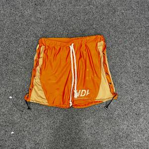 <b>Men's</b> <b>Orange</b> Board <b>Shorts</b> Quick Dry Drawstring Sporty <b>Short</b> Pants Front Logo Print Solid Color Mid Waist - Product Image 1