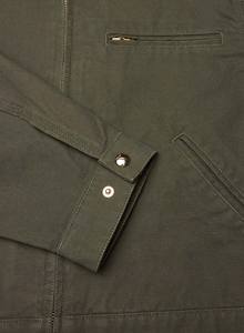 Chaqueta de trabajo de lona para hombre, resistente, estilo vintage, de lona de algodón, con cierre de cremallera, cuello de pana y bolsillo en el pecho. - Product Image 6