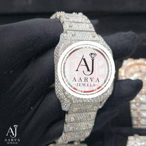 Montre analogique mécanique en acier inoxydable avec cadran carré et cristaux, bracelet de 20 mm, cadran de 30 mm, bijou de déclaration pour femme, cadeau de fête - Product Image 3