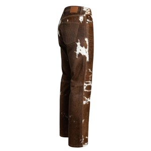 Pantalones de Cuero de Vaca con Pelo para Hombre, Pantalones de Piel Auténtica para Diseñadores de Moda Vaquera y Urbana - Product Image 4