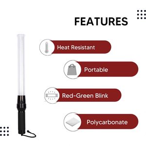 Bâton lumineux de sécurité « 21 pouces » non rechargeable, clignotant rouge et vert pour le contrôle du trafic et la protection des rues - Product Image 4