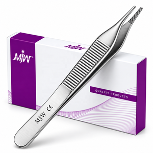 Pinzas Quirúrgicas Adson MJW con Puntas Serradas de 12 cm (4.75 Pulgadas), Pinzas de Disección Finas de Acero Inoxidable, Certificación CE ISO13485, Herramientas OEM ODM - Product Image 6
