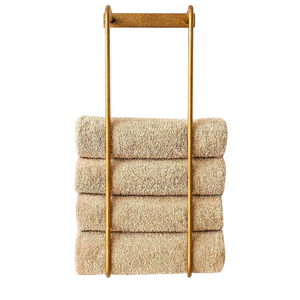 Porte-serviettes métallique autoportant à barre unique, design minimaliste, finition noire, pour salle de bain, support de serviettes de bain mobile - Product Image 6
