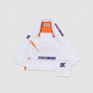 ชุดยูโด Star X Kimonos 450 GSM ผ้าฝ้ายเสริมความแข็งแรง แบรนด์ส่วนตัว สำหรับสถาบันสอนบราซิลเลียนยิวยิตสู ชุดยูโดสำหรับสโมสร ผลิตภัณฑ์ที่ทนทาน ผู้ผลิตชุดยูโด - Product Image 1
