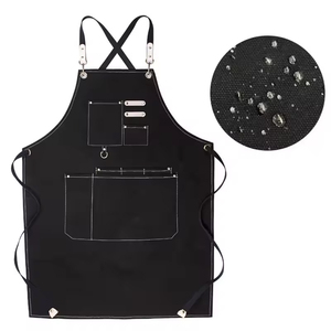 Tablier en cuir avec plusieurs poches, vêtement de travail classique pour barbiers et toilettage d'animaux - Product Image 2