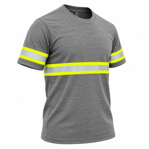 Camiseta de Seguridad de Alta Visibilidad con Logotipo Personalizado, Camiseta de Trabajo Reflectante de Manga Corta, Camiseta Reflectante Personalizada para Hombre - Product Image 1