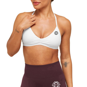 Soutien-gorge de sport pour femme grande taille, dos croisé et ouvert, à bretelles, léger, séchage rapide, respirant, couleur nude - Product Image 6