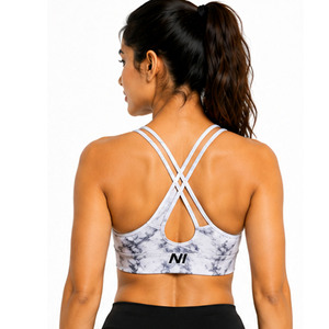 Seamless sports bra scoop neck Racerback design for women Zipper front closure Medium support for fitness Nofyan Ind 2026 Bra - Product Image 6