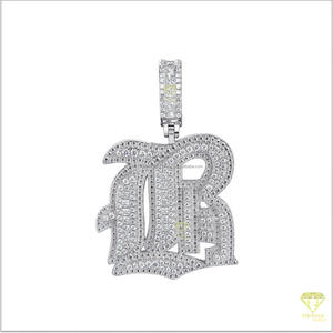<b>Iced</b> Out " DR " Pendant Moissanite Diamond Bling Necklace Hip Hop Gold <b>Chain</b> Statement Jewelry - Product Image 2
