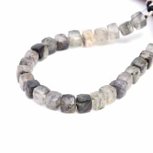 ลูกปัดพลอยรูไทล์สีดำธรรมชาติทรงกล่อง ขนาด 6-9 มม. ร้อยเป็นเส้น ลูกปัดหลวมสำหรับทำเครื่องประดับกำไลข้อมือ ราคาขายส่ง - Product Image 4