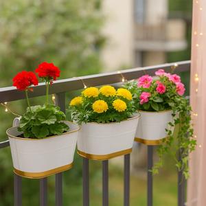 Jardinière, Pot de fleurs, Jardinière suspendue, Pot de balcon, Pot de plantes, Support de jardinière - Product Image 4