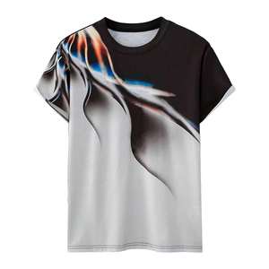 เสื้อยืดโอเวอร์ไซส์ทรงบ็อกซี่ผ้าคอตตอนหนานุ่มสำหรับผู้ชาย สกรีนโลโก้ได้ คอริบ โอเวอร์ไซส์ ทรงวินเทจ ลุคสบายๆ สไตล์สตรีทแวร์ - Product Image 1