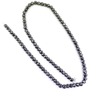 Collier de perles facettées en moissanite noire de 7 mm, perles de moissanite en vrac - Product Image 5
