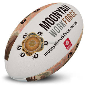 Direct de l'usine Ballon de rugby à thème autochtone entièrement personnalisé Marchandise imprimée entièrement colorée - Product Image 2