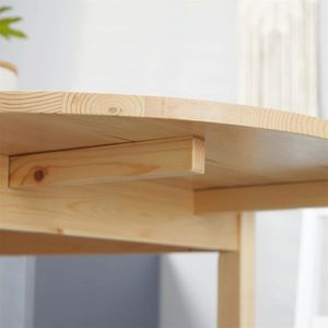 Table à manger pliante en bois stable et durable de 55 pouces, assemblée, petite taille, extensible, meubles de salle à manger - Product Image 3