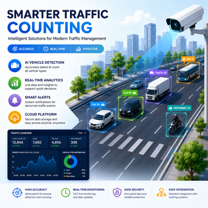 Software for Traffic Monitoring & Vehicle Counting <b>System</b> & Works with <b>IP</b> <b>Cameras</b> | AI Vehicle Detection Sensors - OEM Available - Product Image 1
