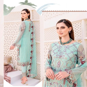 Ramsha Volume-Vestidos de novia de gasa bordados pesados de 3 piezas, ropa de fiesta estilo indio y pakistaní para mujer - Product Image 3