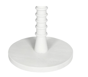<b>White</b> <b>Round</b> Coffee <b>Table</b> Wooden End <b>Table</b> Turned Leg Accent <b>Table</b> Modern Living Room Furniture - Product Image 5