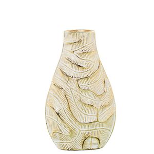 Jarrón de Mesa Bloom Ready con Acabado Dorado Tradicional, Diseño de Pedestal Hecho a Mano, 34 cm de Altura - Product Image 1