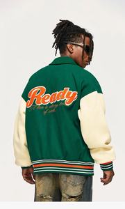 Veste universitaire de haute qualité pour hommes broderie en chenille personnalisée manches en cuir veste universitaire Baseball Letterman veste en cuir pour hommes - Product Image 3