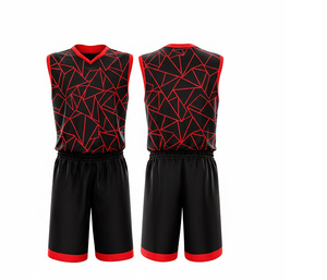 Ensemble d'uniformes de basketball personnalisés entièrement sublimés, maillot et short de sport respirants en polyester pour hommes et femmes - Product Image 1