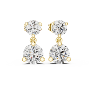 Infinite MOSSANITE 10K GOLD Pendientes de aro de diamantes para mujer - Product Image 5