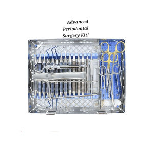 Juego de Instrumentos Quirúrgicos de Implantología Dental de Acero Inoxidable con Raspador Periodontal y Portaagujas, Color Personalizado - Product Image 1