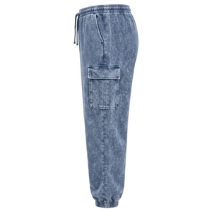 Pantalones de chándal de algodón con efecto desgastado para mujer al por mayor, estilo urbano holgado para invierno - Product Image 3