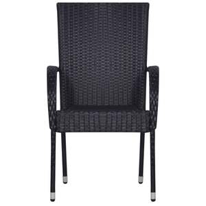 Juego de Comedor de Madera de Acacia Negra Sólida para Jardín, Tamaño Estándar - Product Image 4