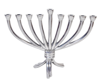 Chandelier en aluminium brillant, fait main, à texture martelée, résistant à la chaleur, sans flamme, étanche, personnalisé, à prix abordable, pour Hanouka