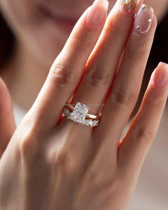 Igi/gia แล็บตัดเพชรวินเทจ14K สีเหลืองแหวนแต่งงาน/งานหมั้นใส่ได้ทั้งชายและหญิงสีขาวทองคุณภาพดีสำหรับงานปาร์ตี้ครบรอบ-คุ้มค่า - Product Image 1