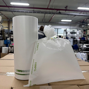 Bolsas de Plástico Biodegradables de HDPE con Refuerzo Lateral en Rollo con Asas Impresas para Compras al por Menor y Supermercado - Product Image 1